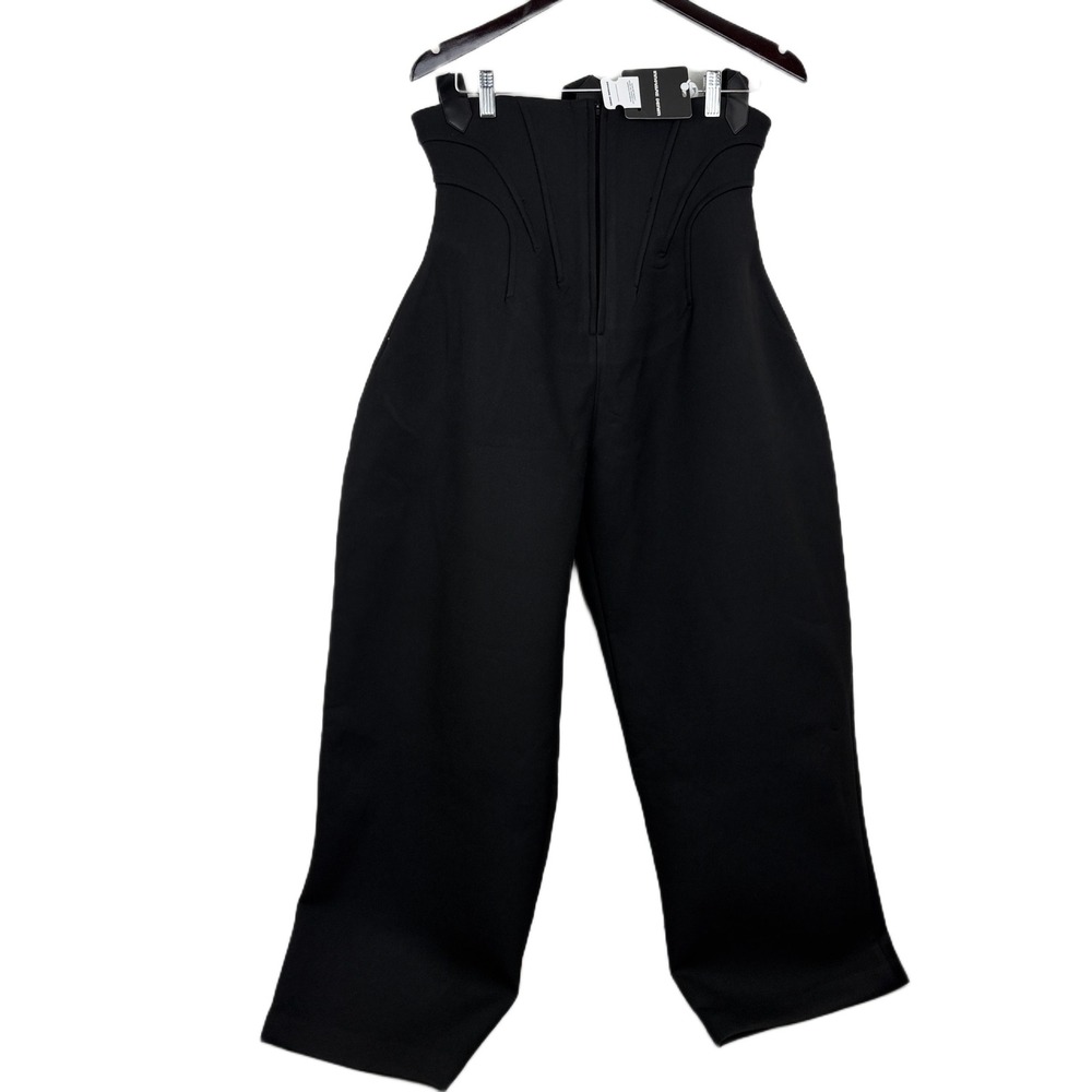 Innovare Denim Corset Suspender Pants Womens XL Luca Wide Leg Straps Scuba NWT